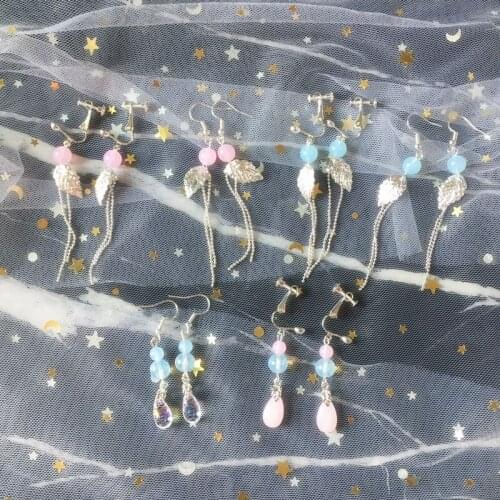 Chinese style Hanfu modeling Hanging Dangle Womens Earrings Fashion Simple Clip On Ear hook exquisite 2021 New