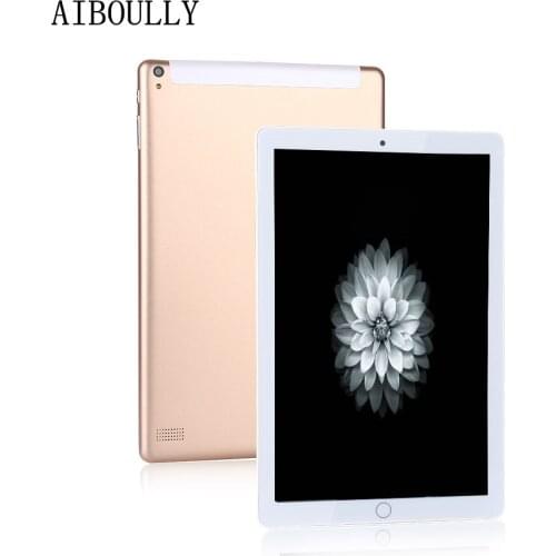 AIBOULLY 10.1 inch 3G Phone Call Tablet Octa Core 4GB RAM 64GB ROM Android 7.0 HD IPS Screen Dual SIM Camera GPS FM WiFi 9.7
