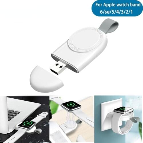 Portable Wireless Charger for Apple Watch Series 6 Se 5 4 3 2 1 Band Strap Station USB Charger Cable for IWatch 6 Se 5 4 3 2 1