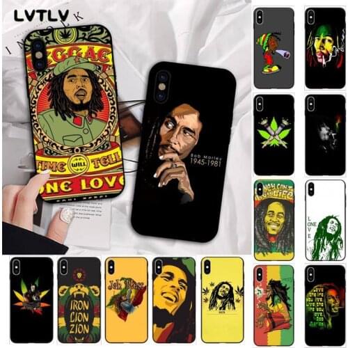 LVTLV Reggae Bob Marley DIY Luxury Phone Case for iPhone 11 pro XS MAX 8 7 6 6S Plus X 5S SE 2020 XR cover