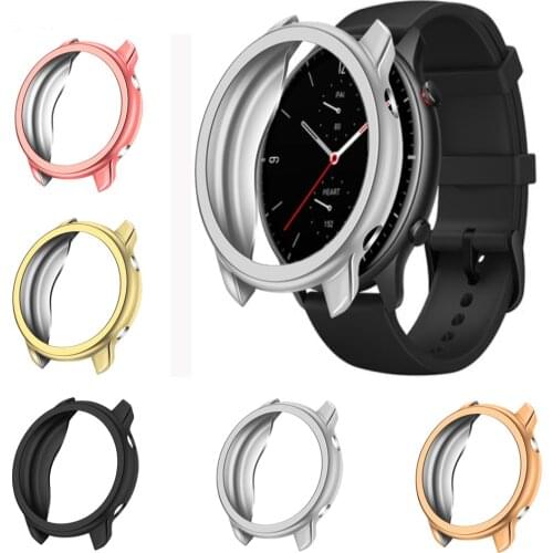 The silicone sleeve is suitable for Huami amazfit GTR 2 GTR 47mm Xiaomi GTR2 GTR 47mm electroplating TPU soft protective cover