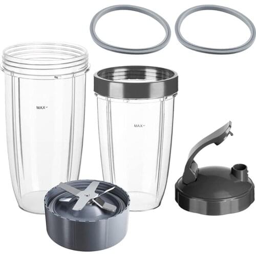 Replacement Cup 32 Oz with Flip Top to Go Lid Cup 24 Oz,for Nutribullet Blenders 600W & 900W Replacement Parts