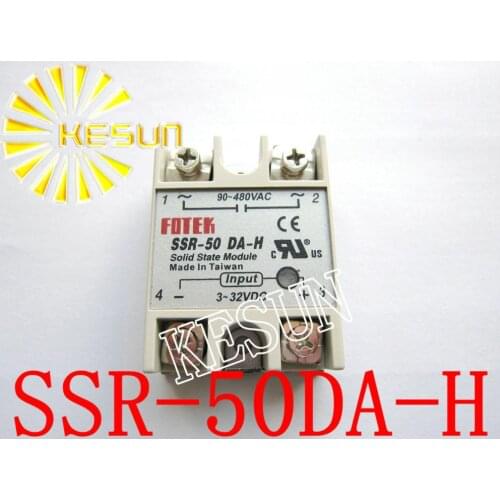 SSR-50DA-H SSR-50 DA-H 50A 3-32V DC TO 90-480V AC DC-AC Single Phase Solid State Relay x 10PCS