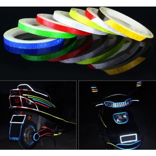 7 Colors Bicycle Cycling Reflective Sticker 1*800cm MTB Road Bike Motorcycle Decals Reflective Tape Sticker Bicycle Accessories