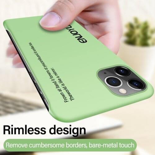 Ultra-thin Rimless Matte PC Phone Case For iPhone 11 Pro Max SE XSmax XR XS X 8 7 6s 6 Plus Protection Cover