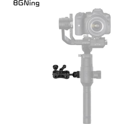 BGNing Upgraded Mini Magic Arm Double 1/4" Ball Head Adapter Monitor Mounting Stand for Ronin S SC Stabilizer Extension Bracket