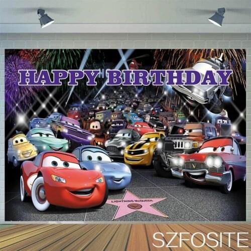 Cartoon Happy Train Racing Buddy Party Backdrop Boy Birthday Room Decoration Photography Photo Children Custom Vinyl Background