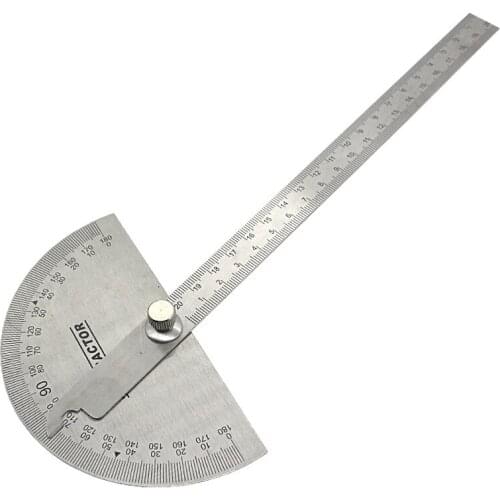 0-180 simple protractor measuring ruler 180 degree steel angle ruler simple protractor 200mm universal angle ruler for mold
