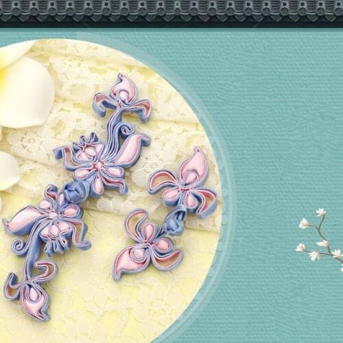 1Pair Chinese Button Knot Coral Vine Fastener for Cheongsam Tang Suit Hand Made Traditional Handicraft Decoration Accessorie