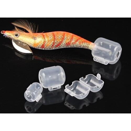 10 Pcs Octopus Squid Fishing Lures Hook Covers Protector Shrimp Lure Cover 3 Sizes Caps Fishing tools B523