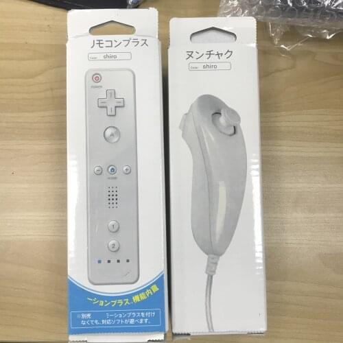 2Pack Built-in Motion Plus Wireless Remote Controller For Nintend Wii Nunchuck Gamepad Console Remote Controle Joystick Joypad