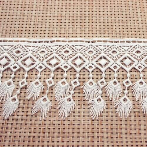 20Yards/Lot DIY Garment Accessories, Milk Silk, White Water Soluble Embroidery Lace 9.2 Cm Wide