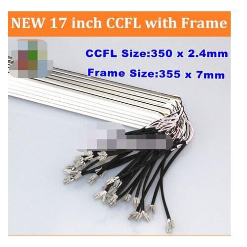 20PCS NEW 17'' inch dual lamps CCFL with frame,LCD monitor lamp backlight CCFL with cover 350MM,FRAME:355mm x7mm