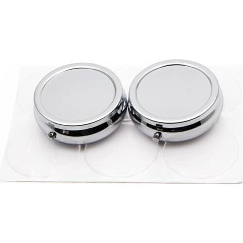 2000X 42mm Round Pill Box With Epoxy Sticker-Blank Compartment Pill Box Organizer Case #PY03S