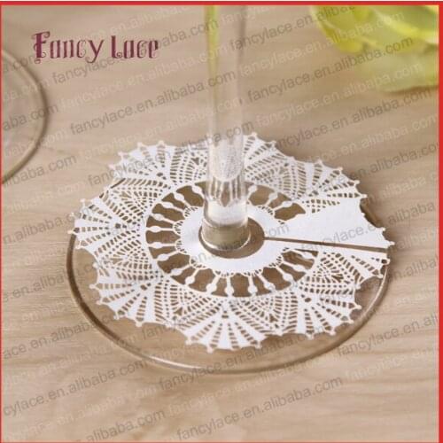 60PCS, 2017 Hot Laser Cut Wine Glass Claim Party Decoration Wedding Favors , Elegent Paper Garland Christmas Party Decoration