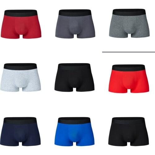 9pcs Mens Panties Underpants Man Boxer Mens Underwear Cotton Man Big Short Breathable Solid Flexible Shorts Boxers Homme