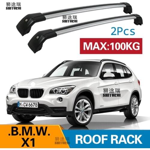 SHITURUI 2Pcs Roof bars For BMW X1 E84 F48 2009 - 2020 Aluminum Alloy Side Bars Cross Rails Roof Rack Luggage Carrier
