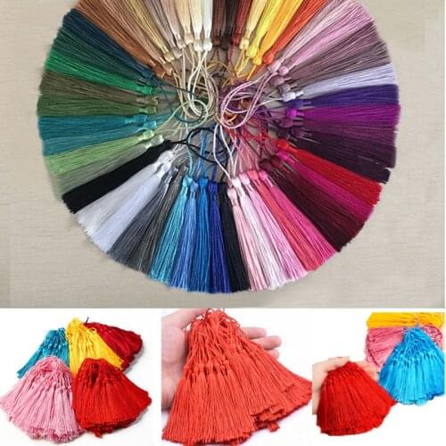 100pcs/Pack Polyester Silk Tassel Fringe 13cm Cotton Tassels Trim For Sewing Curtains Accessories DIY Wedding Decoration