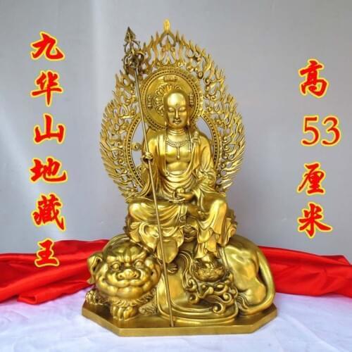 Large Buddhism Taoist HOME Shrine exorcise evil spirit safety good luck health protection ksitigarbha Dizang pusa BUDDHA statue