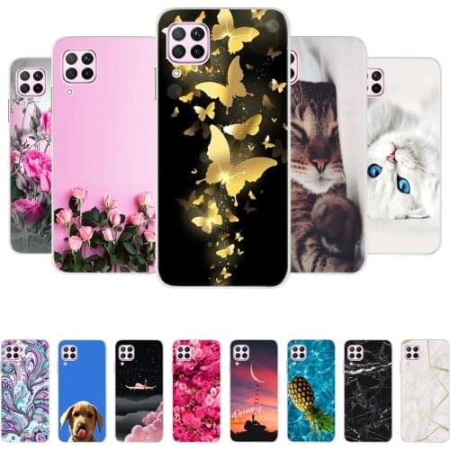 For fundas Huawei P40 lite Case For Huawei P40lite P 40 P40 lite E Case Painted Pattern Silicone Soft TPU Back Cover Phone Case