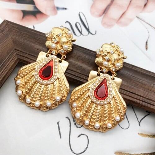 Statement Earrings Fan Pendant Gorgeous Rhinestone Wedding Party Jewelry For Women Mujer