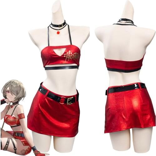 Honkai Impact 3rd Rita Rossweisse Cosplay Costume Red Cheerleading Sport Gym Suit Outfits Halloween Carnival Suit