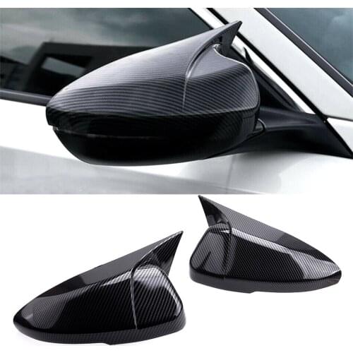 1 Pair Carbon Fiber Look Side Rear View Door Wing Mirror Shell Cup Cover Trim Housing Fit for Honda Accord 2018 2019 2020