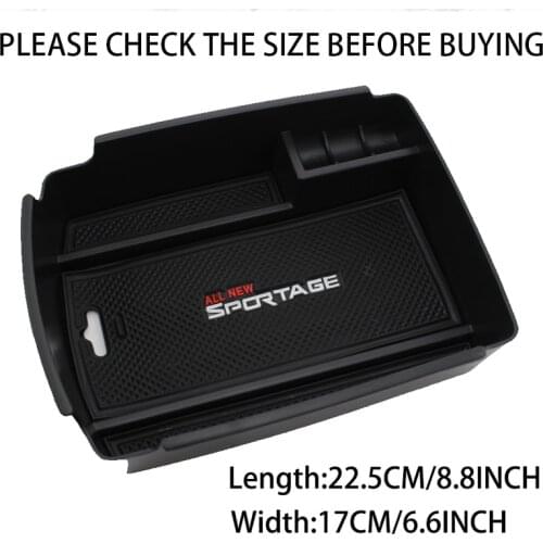 Foal Burning Car Central Armrest Storage Box Container Holder Tray for KIA Sportage KX5 QL AT 2016 2017 2018 2019 Accessories