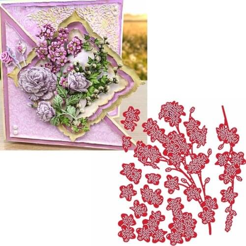 Tiny Wild Flowers Metal Cutting Dies Branch Of Tiny Flowers Die Cuts For Card Making DIY Album New 2019 Embossed Crafts Cards
