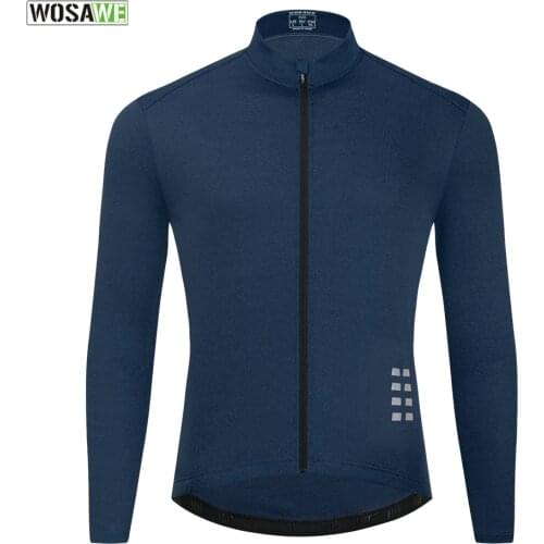 WOSAWE Men Cycling Jersey Long Sleeve MTB Maillot Bike Shirt Downhill Jersey Pro Team Mountain Bicycle Clothing