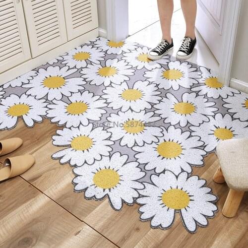 Nordic Floor Mat Silk Ring Carpet Home Entrance Hall Floor Mat Entrance Door Porch Anti-skid Wipe Mat Home Can Be Freely Cut