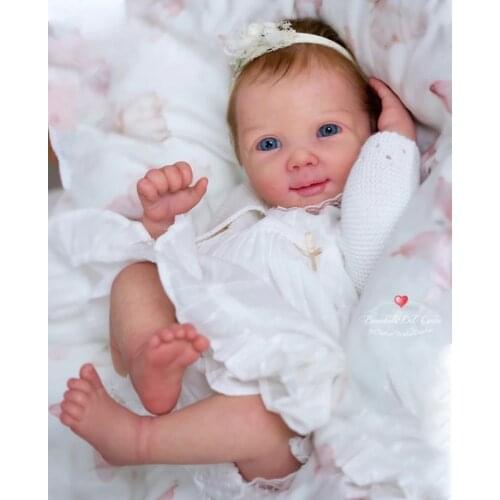 NPK 21inch Reborn supply Doll kit Fleur Sweet face Fresh color soft vinyl kit