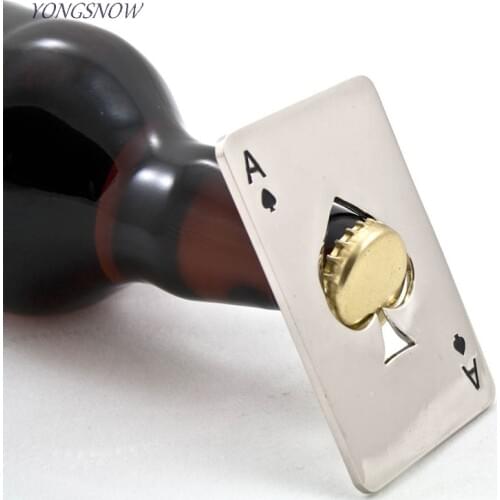 Poker Card Beer Bottle Opener Stainless Steel Wedding Party Banquet Gift Souvenirs Kitchen Dining Bar Tools Table Decor Favors