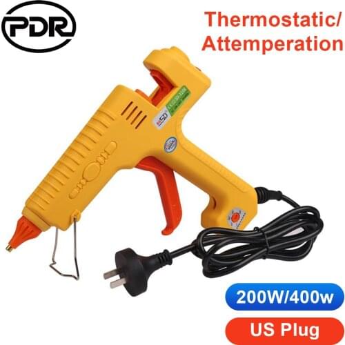 PDR Tools Hot Glue Gun 11mm 200W/300W/400W US Plug Thermostatic/Attemperation Hot Melt Glue Gun For Melt Adhesive Hand Tool Sets