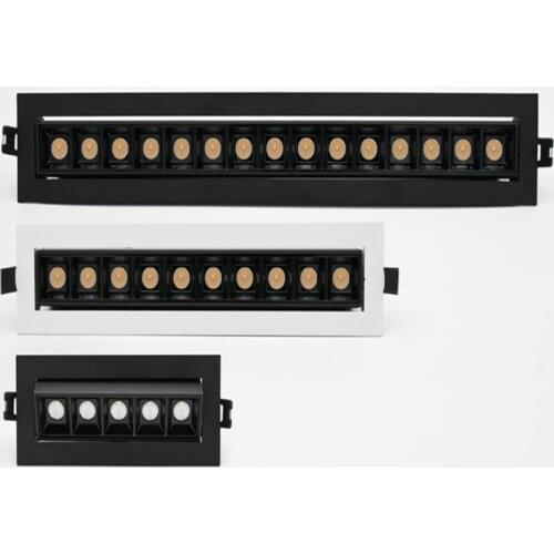 Adjust Recessed Strip CREE Dimmable LED Ceiling Lights 10W 20W 30W COB LED Downlights Strip lamp Indoor Lighting