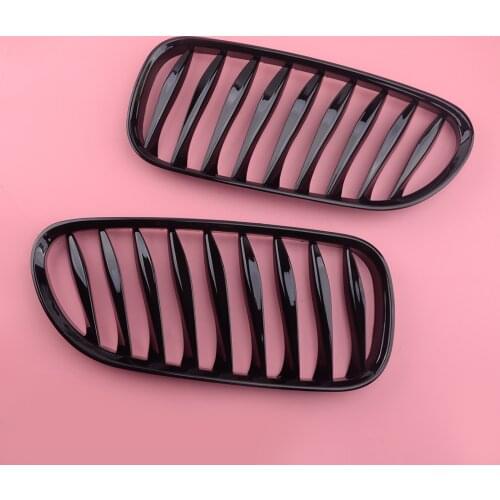 1 Pair Car Glossy Black Front Kidney Grilles fit for BMW Z4 E85 E86 Coupe 2DR 2003 2004 2005 2006 2007 2008 51137051957