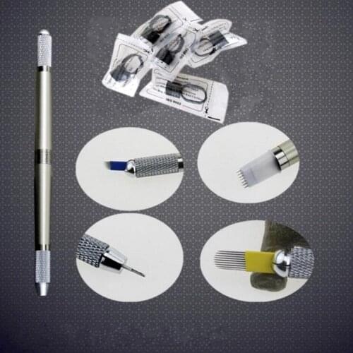 Royun 3 In 1 Microblading Permanent Makeup Manual Eyebrow Tattoo Machine Pen 5 Ink Cup