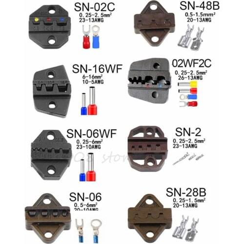 SN Series 8 kinds of collets European bare terminal 28B/48B/02C /06 / 16WF/06WF 2.8 4.8 6.30 Tool parts modules one set jaws