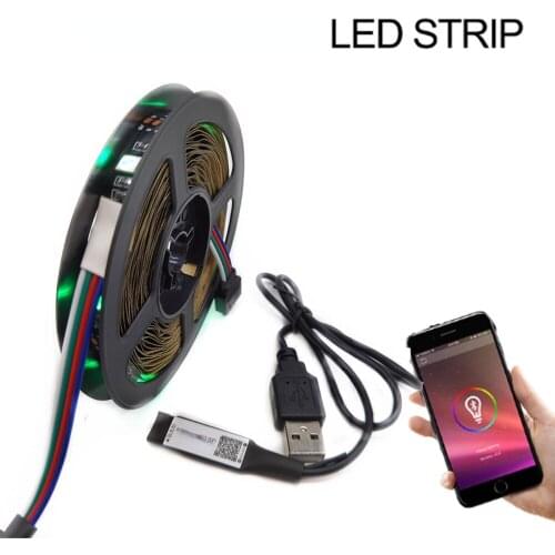 USB LED strip 5050 RGB 50CM 1M 2M Bluetooth APP control / Mini 3Key controller Flexible Light TV Background Light RGB LED Tape