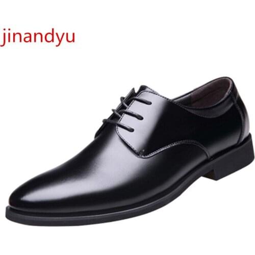 Men Party Shoe Classic Dress Shoes Leather Business Men Shoes Leather Black Oxford Shoes Male Lace Up Wedding Dress Formal Shoes