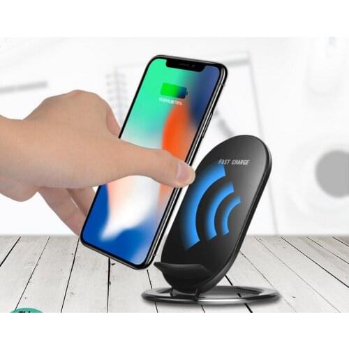 Universal 10w fast charger quick Qi wireless Charging Pad 2-coil cellphone chargers stand For iPhone X 8 samsung S7 Nokia HTC