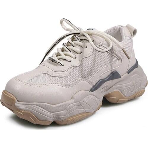 2019 Hot Casual Sneakers Women Shoes Fashion Vulcanize Female Shoes White Sneakers Basket Women Shoes Chunky Krasovki H1-66