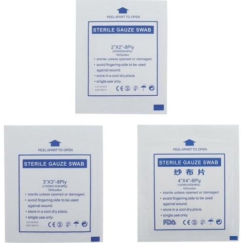 10pcs/lot Gauze Pad Pure Cotton First Aid Waterproof Wound Dressing Medical Gauze Pad Wound Care Supplies