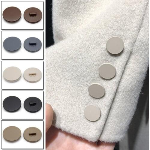 10Pcs Resin Flat high-foot Buttons for Woman Clothing DIY Coat Suit Flat Matte Decorative Button Garment Sewing Accessories