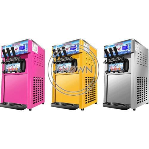 3 Different Flavors Soft Ice Cream Maker Machine Support Customized Desktop Summer Soft Ice Machine Factory Price