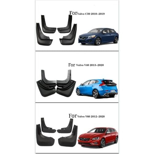 Car Mudguard For Volvo V60 V40 C30 2010-2020 High Quality Mudguard Anti-splash Body Protection Mudguard Car Accessories