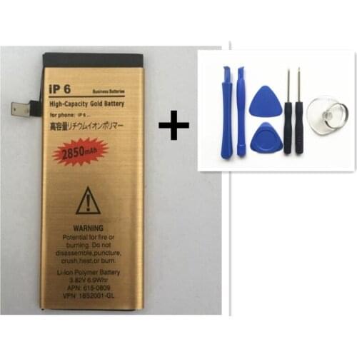 2850mah for iphone 6 6g Accumulator Battery Internal Replacement li ion Batteries Bateria for Apple iphone 6 6g With Tools