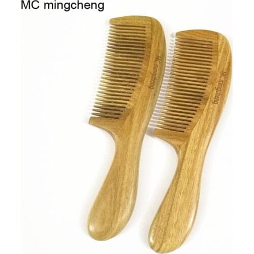 MC Brand 18cm Wooden Sandalwood Fine Tooth Wood Comb Natural Head Massager Hair Combs Hair Care Styling Tangle Hair Brush