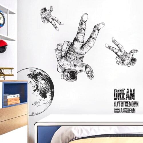 Astronaut Paintings for Living Room Bedroom Home Decoration Wall Sticker Creative Moon Posters and Prints Wall Art