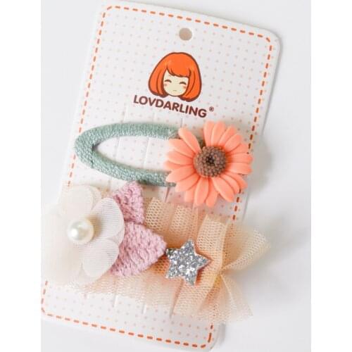 Lace Daisy Small Flower Style Korean Style Side Clip Clip Bangs Clip Girls Hair Hoop Childrens Hairpin Hair Accessories